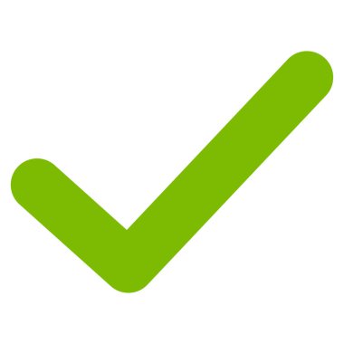 Tamam kene düz vektör simgesi