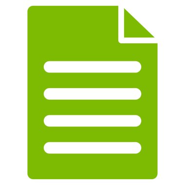 Metin sayfa düz vektör simgesi