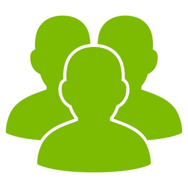 Kullanıcı grubu düz vektör simgesi