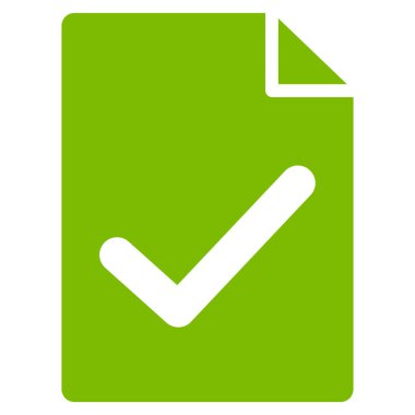 Geçerli anlaşması sayfa düz vektör simgesi