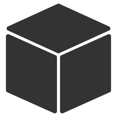 küp düz vektör simgesi