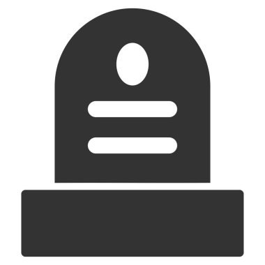 Mezar taşı vektör simge düz