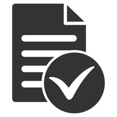 Test sayfası düz vektör simgesi