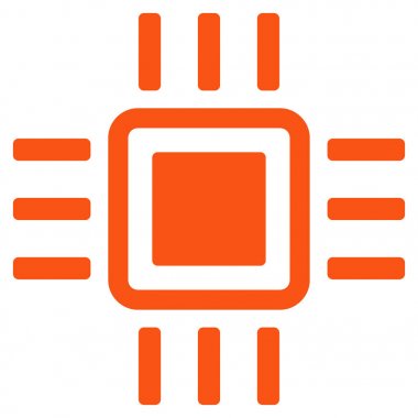 İşlemci Düz Vektör Simgesi