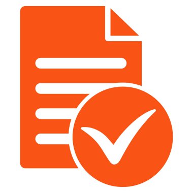 Test sayfası düz vektör simgesi