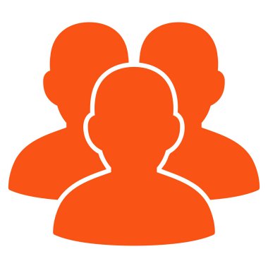 Kullanıcı grubu düz vektör simgesi