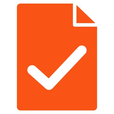 Geçerli anlaşması sayfa düz vektör simgesi