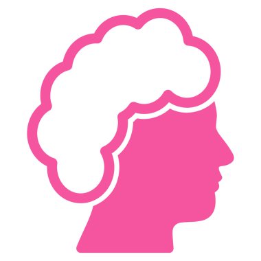 Sarışın profil düz vektör simgesi