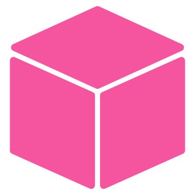 küp düz vektör simgesi