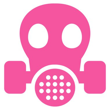 Gaz maskesi düz vektör simgesi