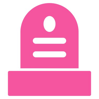 Mezar taşı vektör simge düz