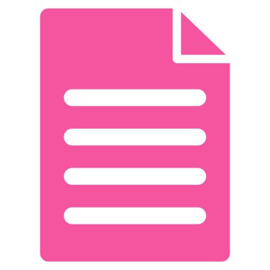 Metin sayfa düz vektör simgesi