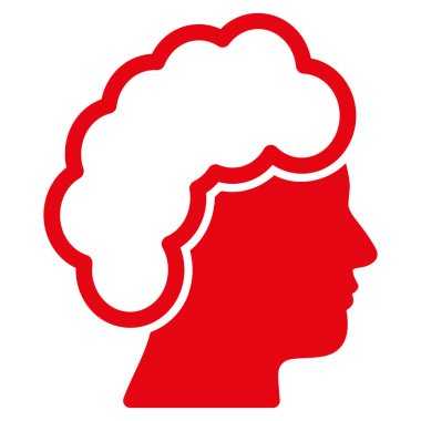 Sarışın profil düz vektör simgesi