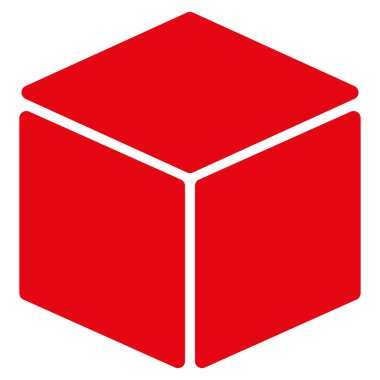 küp düz vektör simgesi