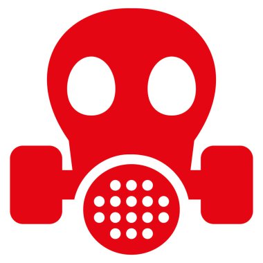 Gaz maskesi düz vektör simgesi