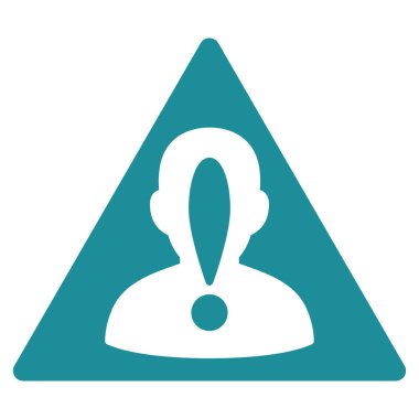 Kara listeye kişi düz vektör simgesi