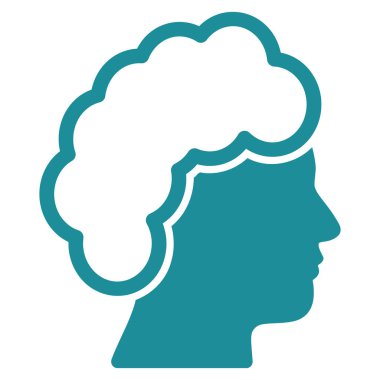 Sarışın profil düz vektör simgesi