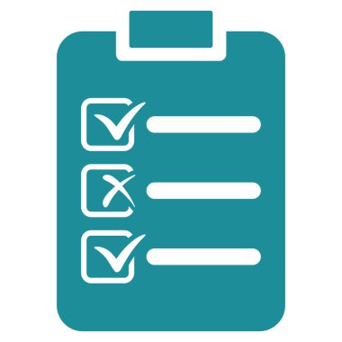 Kontrol listesi düz vektör simgesi