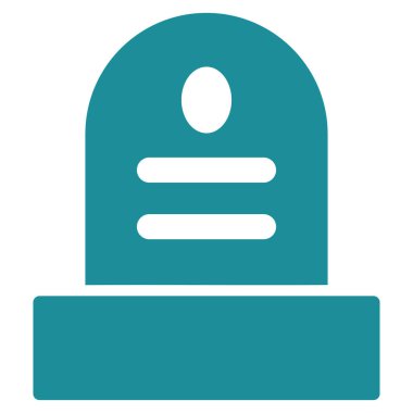 Mezar taşı vektör simge düz