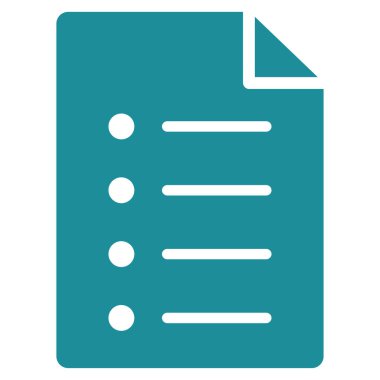 Liste sayfa düz vektör simgesi