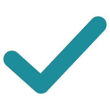 Tamam kene düz vektör simgesi