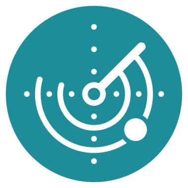 Radar düz vektör simgesi