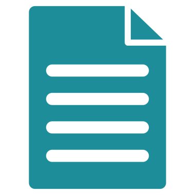 Metin sayfa düz vektör simgesi