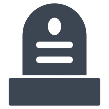 Mezar taşı vektör simge düz