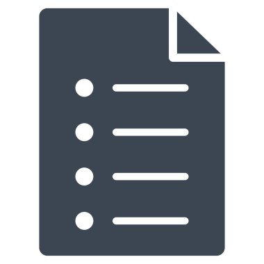 Liste sayfa düz vektör simgesi