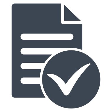 Test sayfası düz vektör simgesi