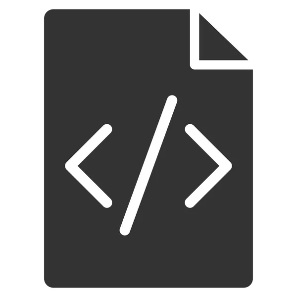 Página de script de programación Icono de vector plano — Vector de stock