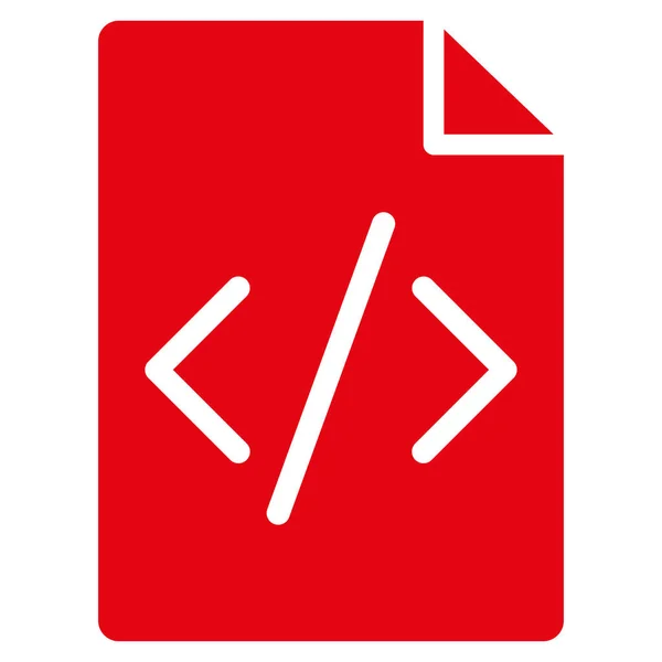 Programming Script Page Flat Vector Icon — Stock Vector