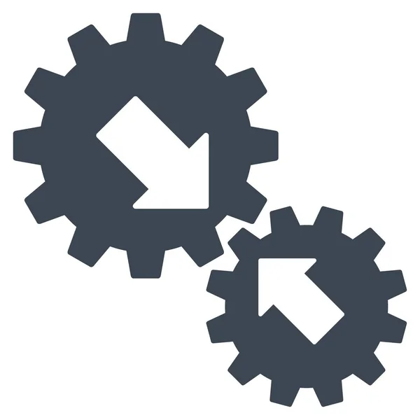 Integratie Gears platte Vector Icon — Stockvector
