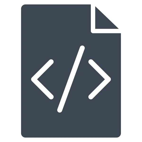 Programação Script Página Flat Vector Icon — Vetor de Stock