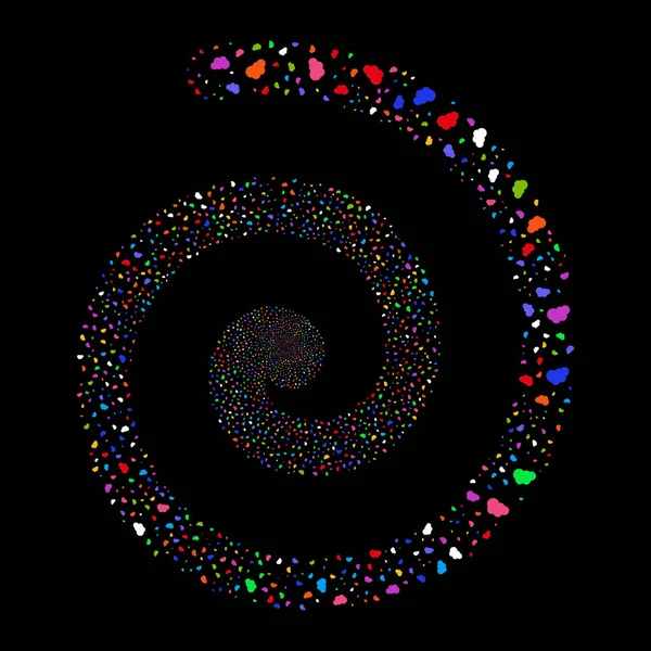 Nuage feux d'artifice Spirale — Image vectorielle