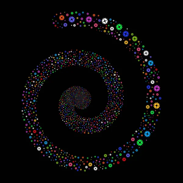 Cogwheel feux d'artifice Spirale — Image vectorielle