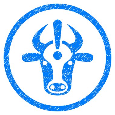 İnek hata grenli simgesi yuvarlak