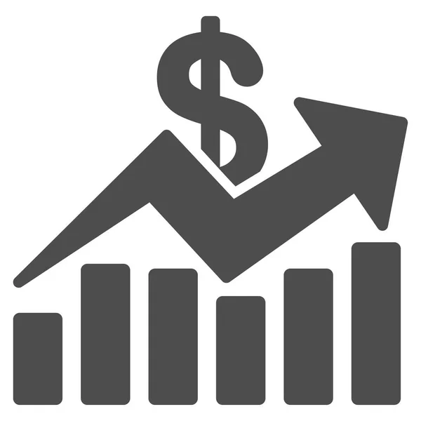 Gráfico de barras de vendas Trend Vector Icon — Vetor de Stock