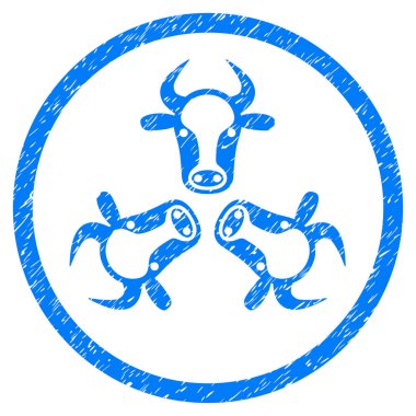 İnek Trinity grenli simgesi yuvarlak