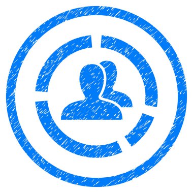 Demografi diyagramı grenli simgesi yuvarlak