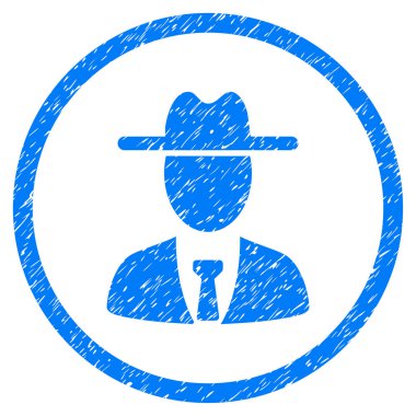 Çiftçi patron grenli simgesi yuvarlak