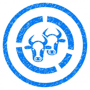 Hayvancılık diyagramı grenli simgesi yuvarlak