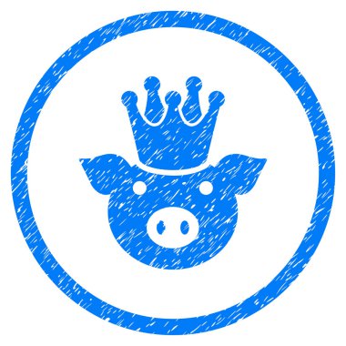 Kral domuz grenli simgesi yuvarlak