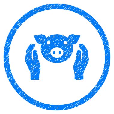 Domuz bakım yuvarlak eller grenli simgesi