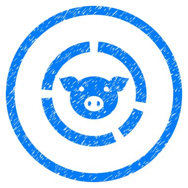 Domuz diyagramı grenli simgesi yuvarlak