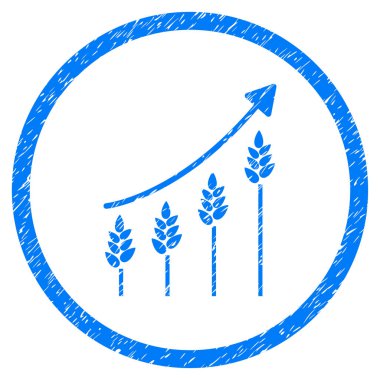Grafik büyüyen buğday grenli simgesi yuvarlak
