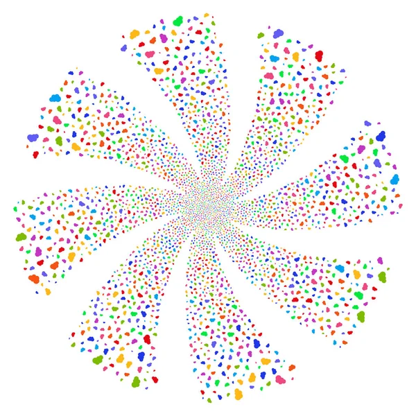 Molnet fyrverkerier virvel blomma — Stock vektor