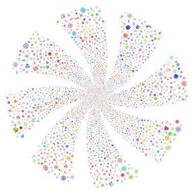 Bilim sembolleri havai fişek girdap döndürme