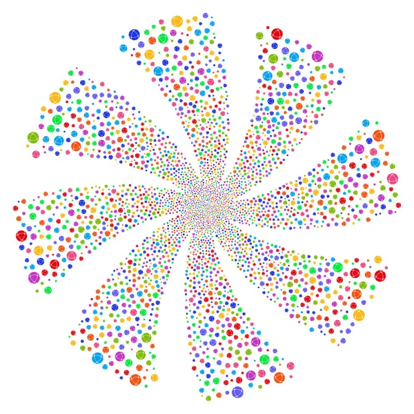 Internet-Feuerwerk wirbelt Rotation durcheinander — Stockvektor
