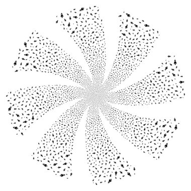 Uzay roketi havai fişek girdap çiçek